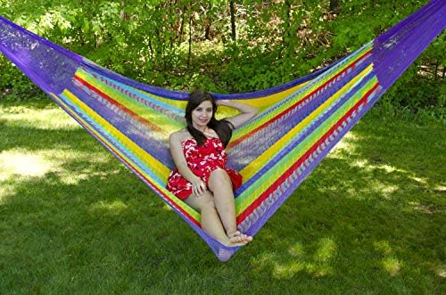 Girl-Relaxing-In-Multicolour-Rope-Hammock