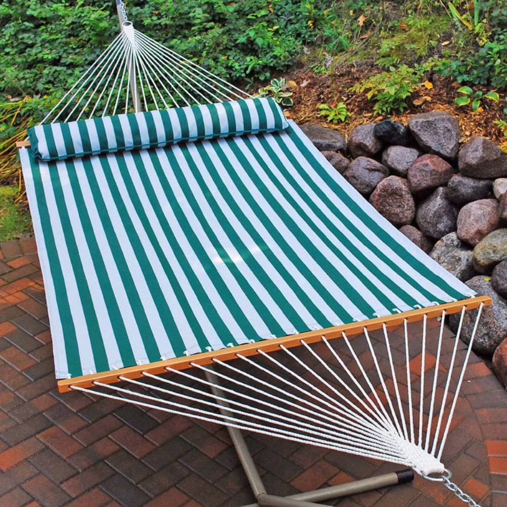 Green-White-indoor-and-Outdoor-Hammock