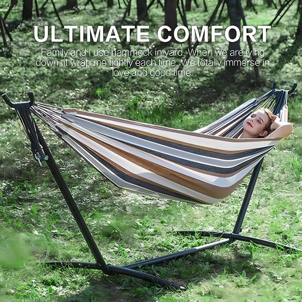 a-women-sleeping-in-a-hammock-with-space-saving-steelstand