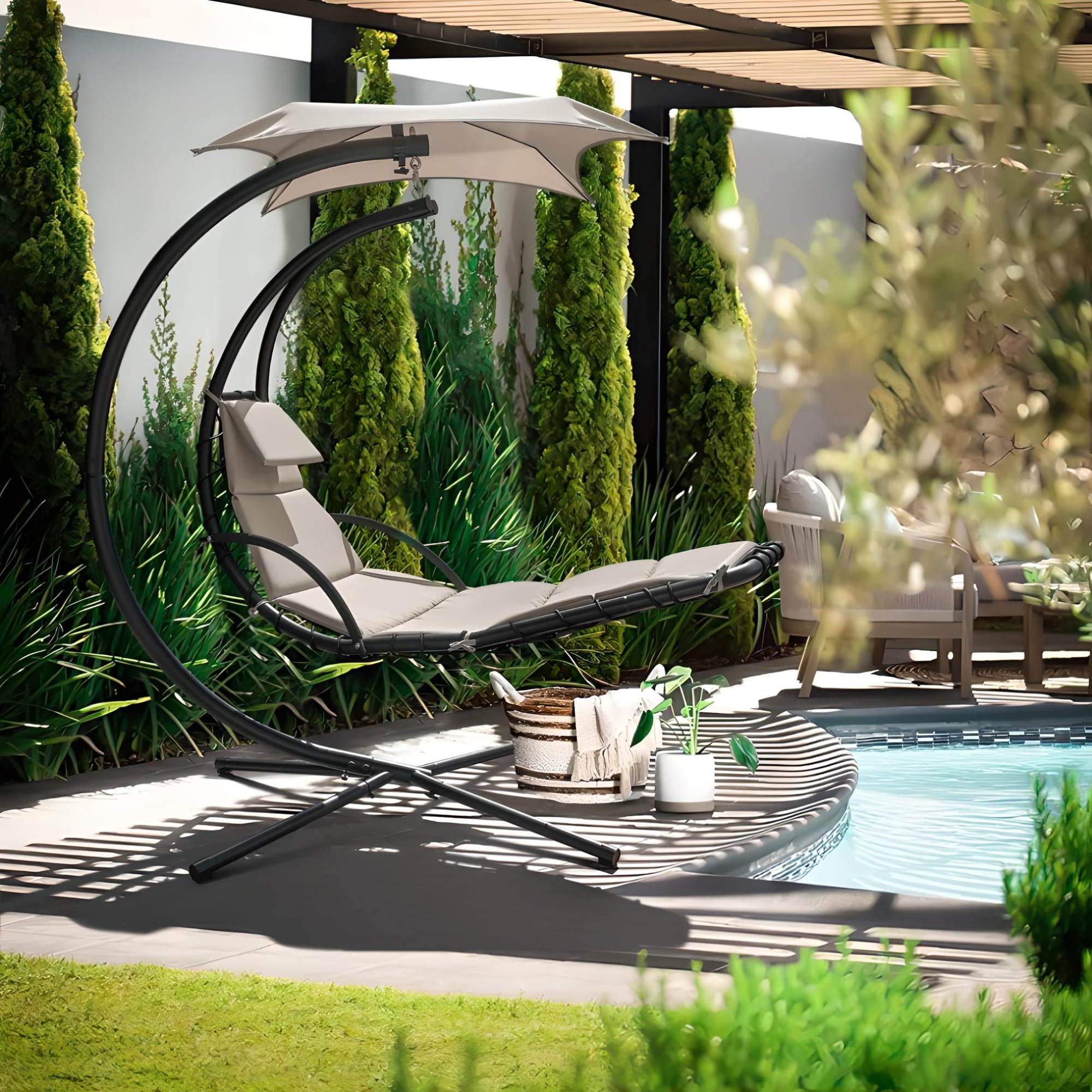 beige-of-outdoor-hanging-curved-steel-chaise-lounge-chair-swing