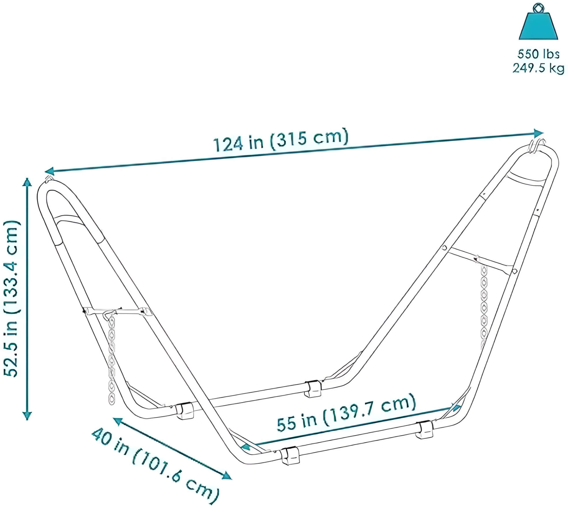 dimension-of-heavy-duty-2-person-hammock-with-stand