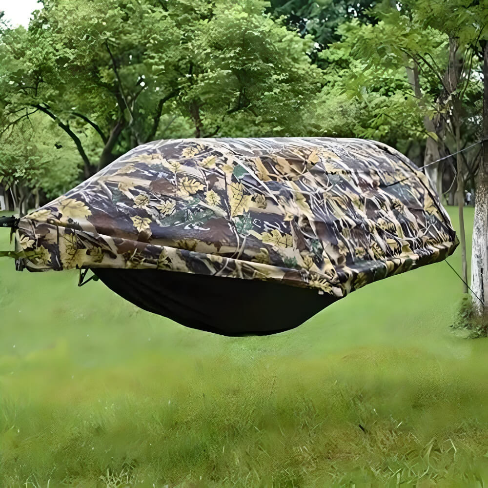 hammock-with-mosquito-net-and-rainfly-hanging-in-garden