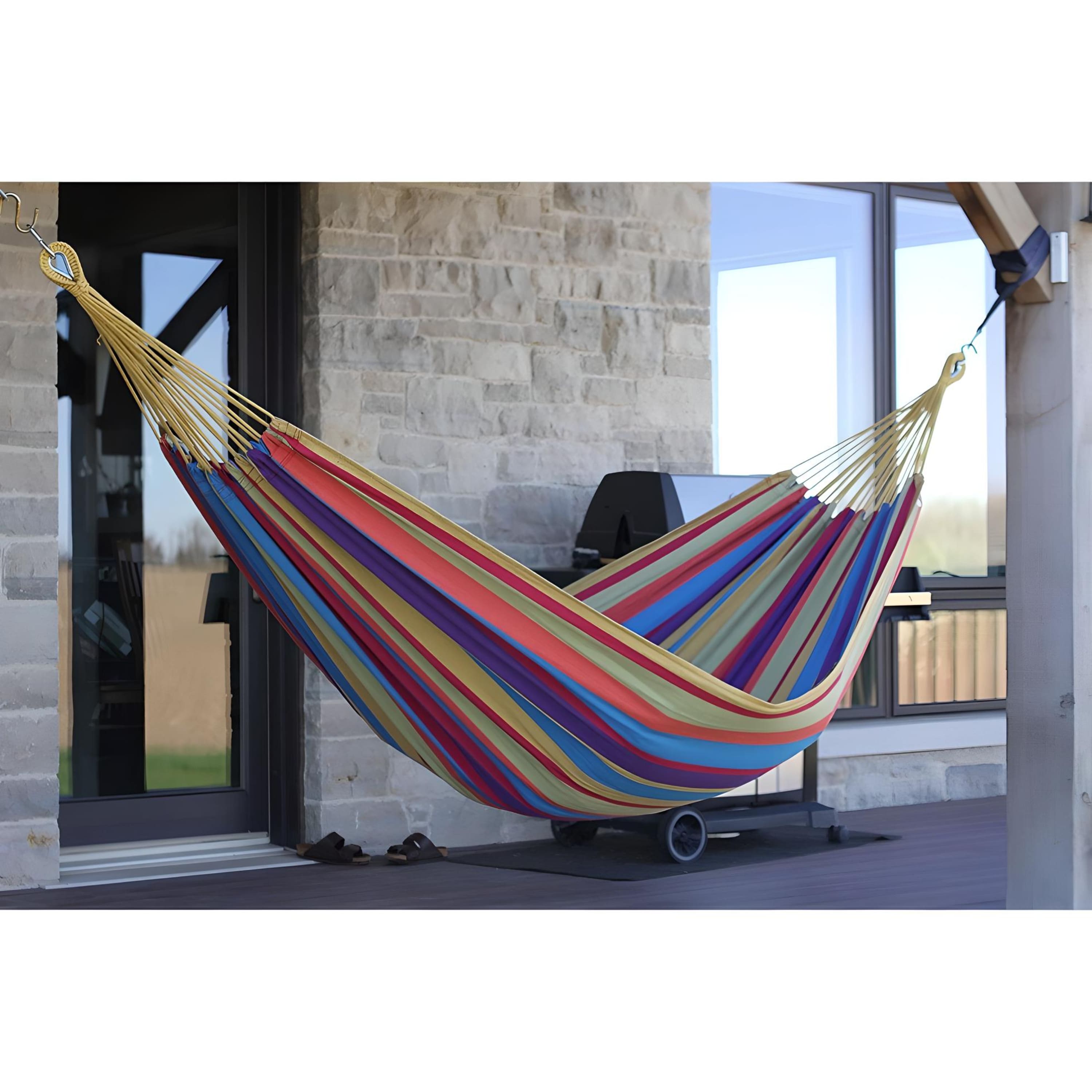 indoor-hammock-bed-hanged-in-2-poles