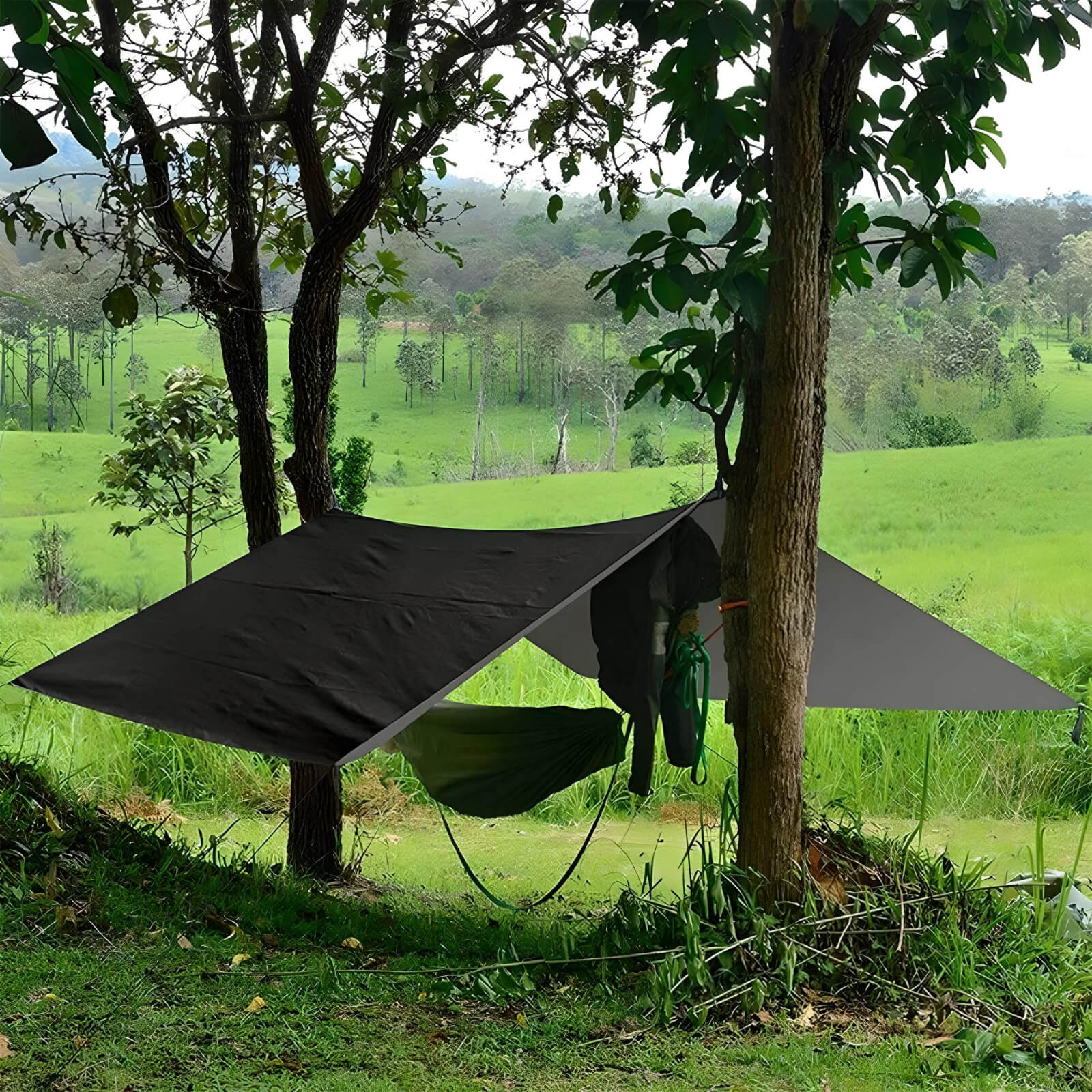 portable-camping-hammock-hanging-in-tree
