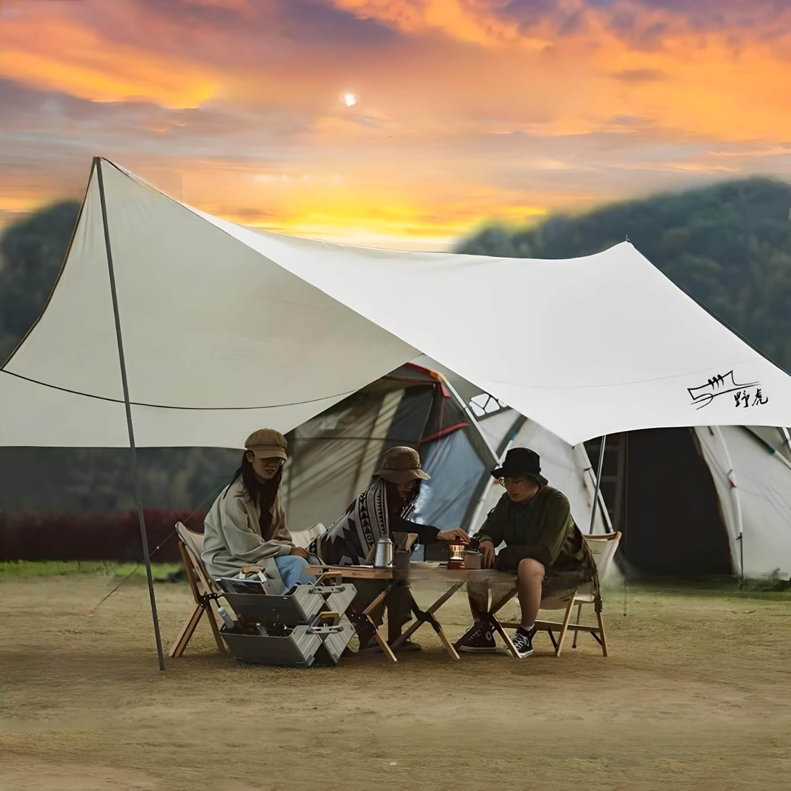 rainfly-tarp-near-mountain-image