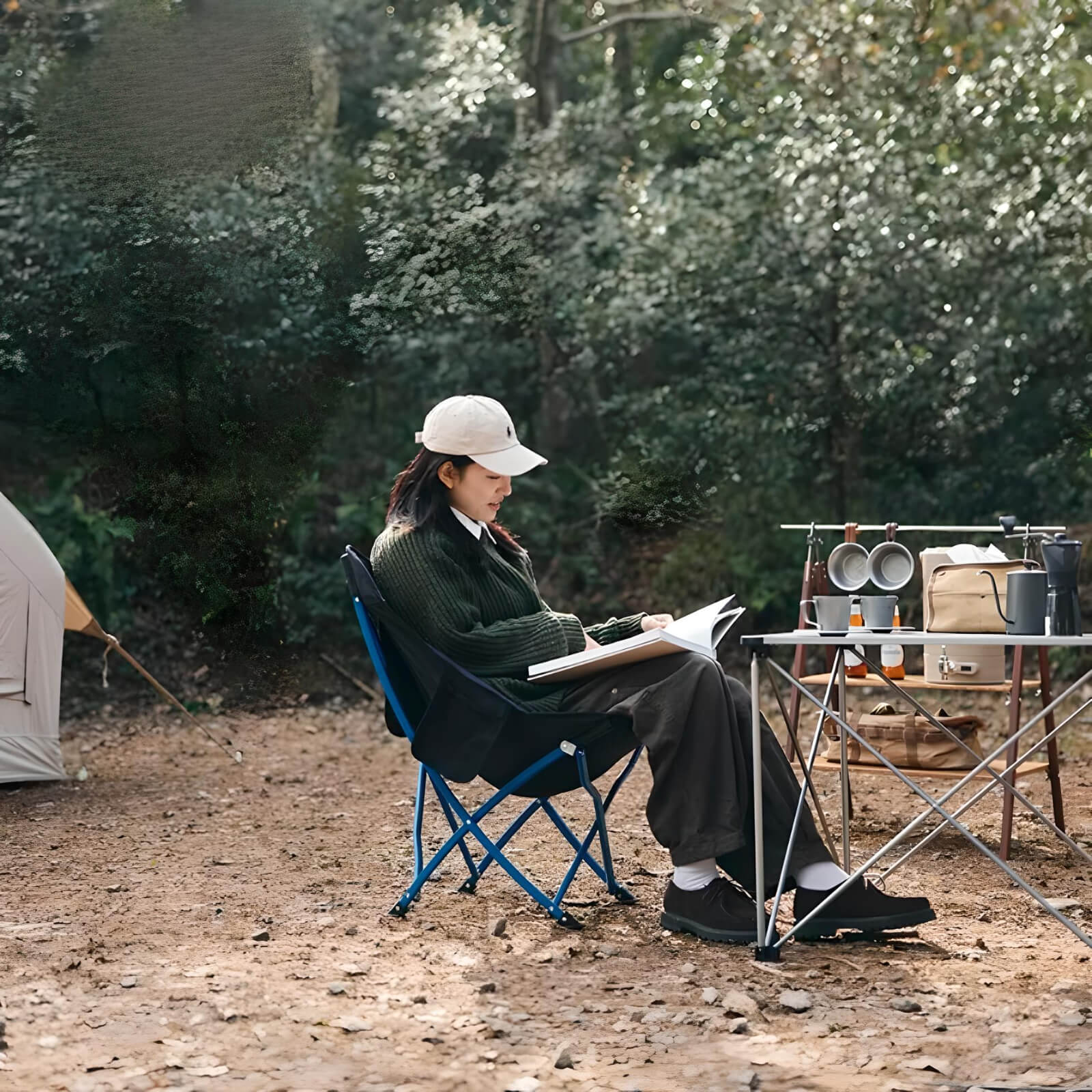 rocking-camp-chair-girl-siiting-in-hammock