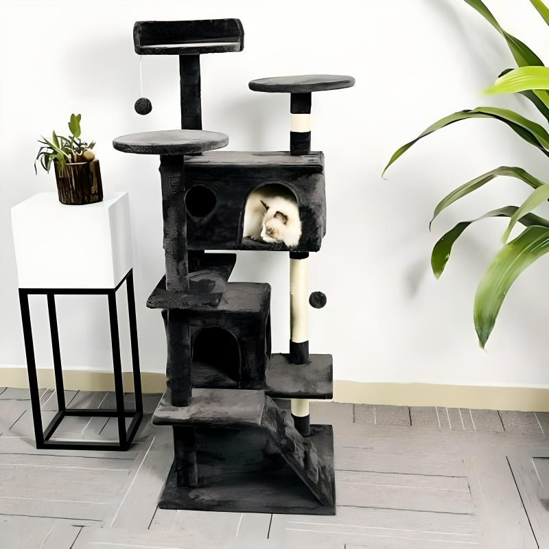 white-cats-eating-on-3-tier-tower