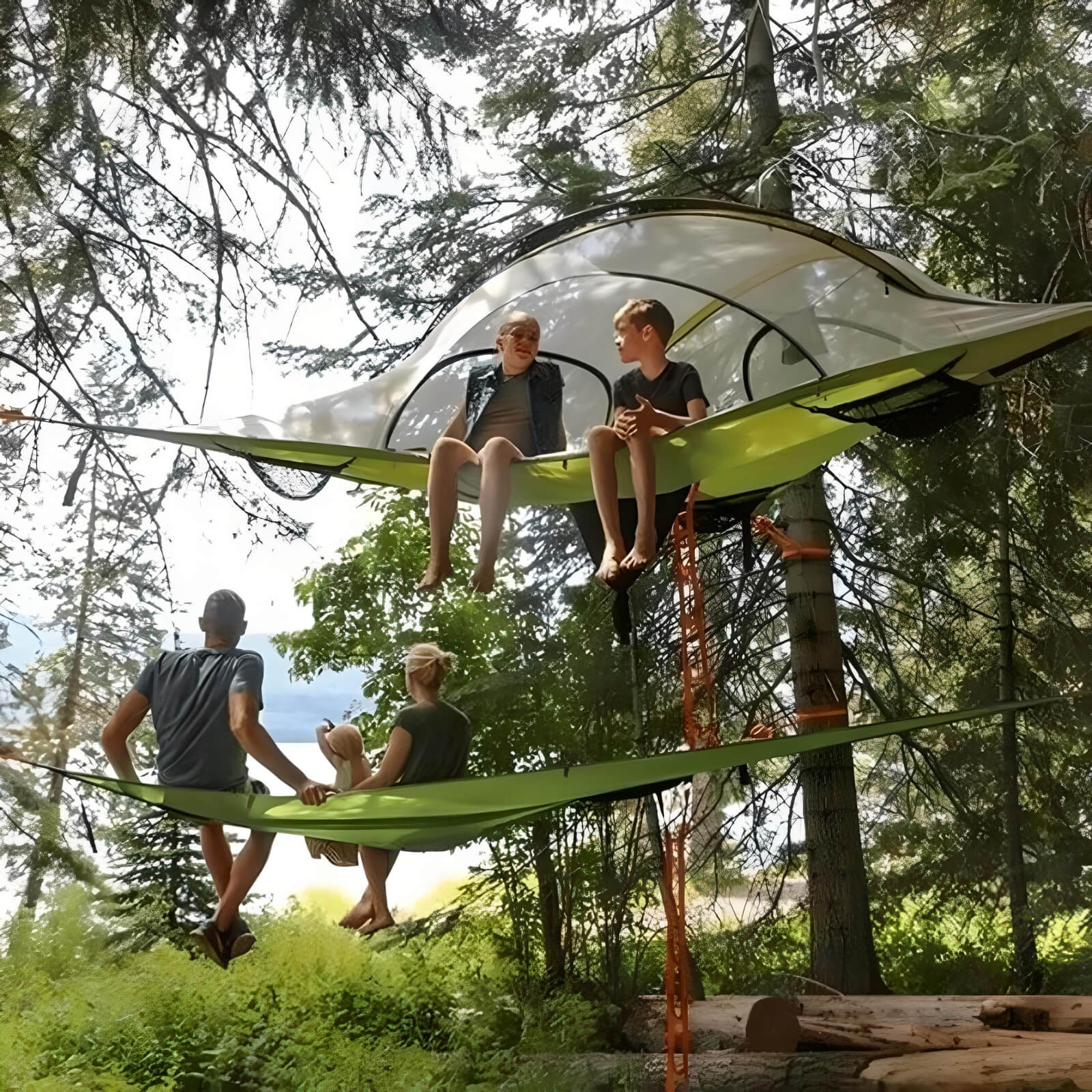 2-Person-Tree-Tent-hanging-in-forest