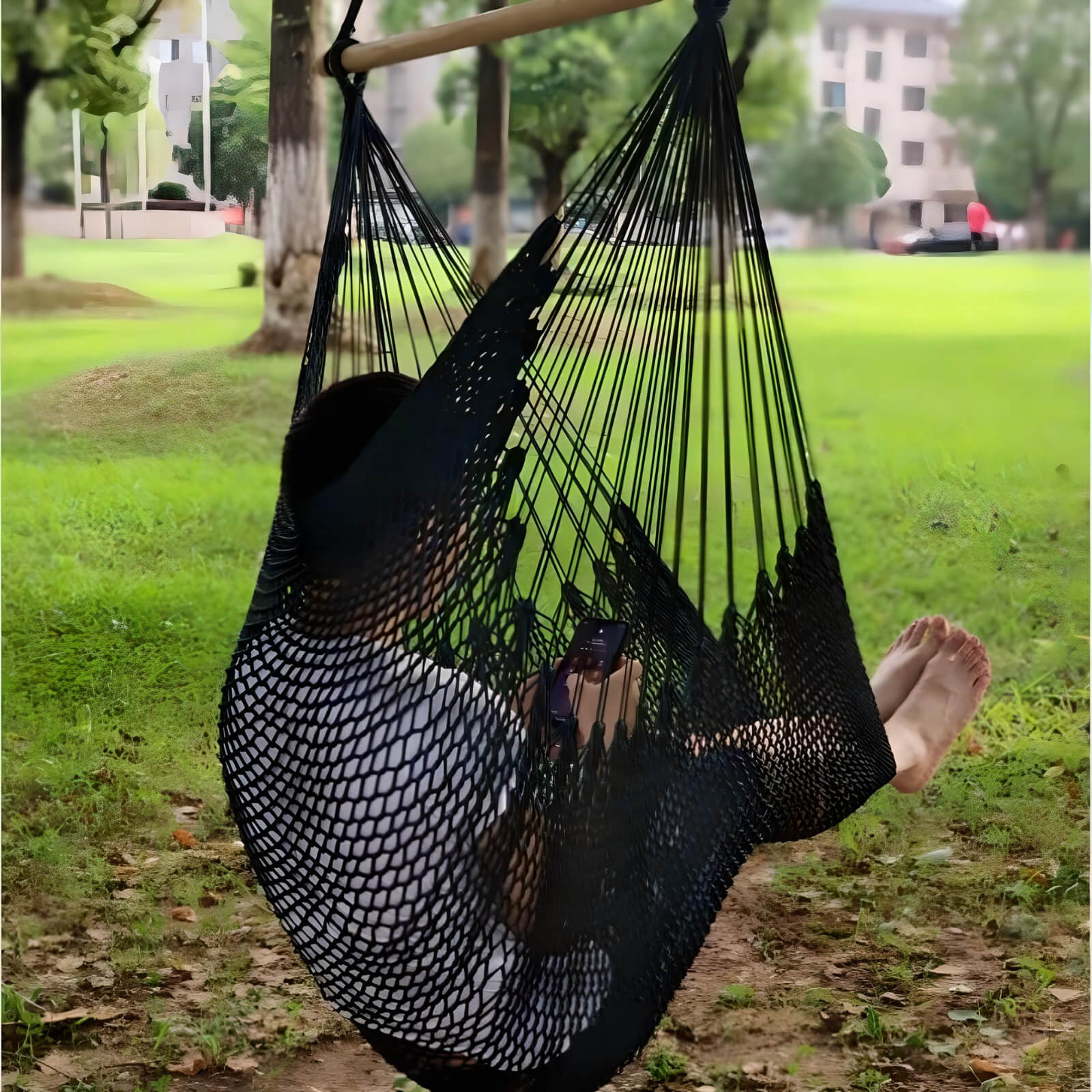 a-boy-sitting-in-a-Caribbean-hammocks