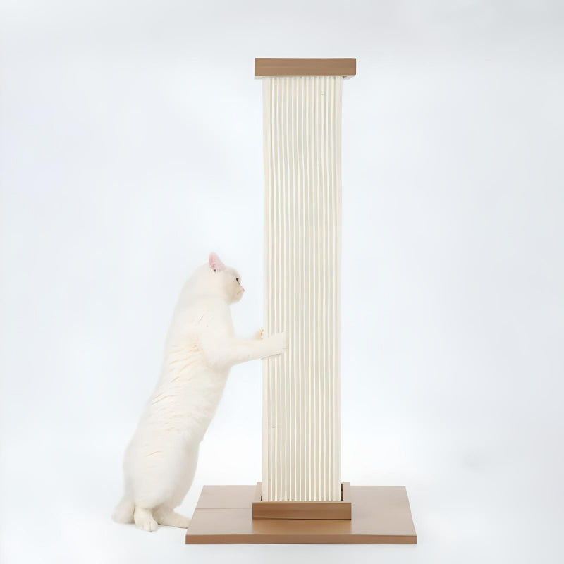 cats-tanding-beside-extra-tall-scratching-post