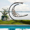 Load image into Gallery viewer, design-of-outdoor-hanging-curved-steel-chaise-lounge-chair-swing