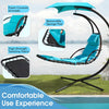Load image into Gallery viewer, dimension-of-outdoor-hanging-curved-steel-chaise-lounge-chair-swing