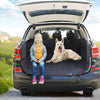 Load image into Gallery viewer, girl-and-dog-sitting-on-waterproof-pet-seat-cover