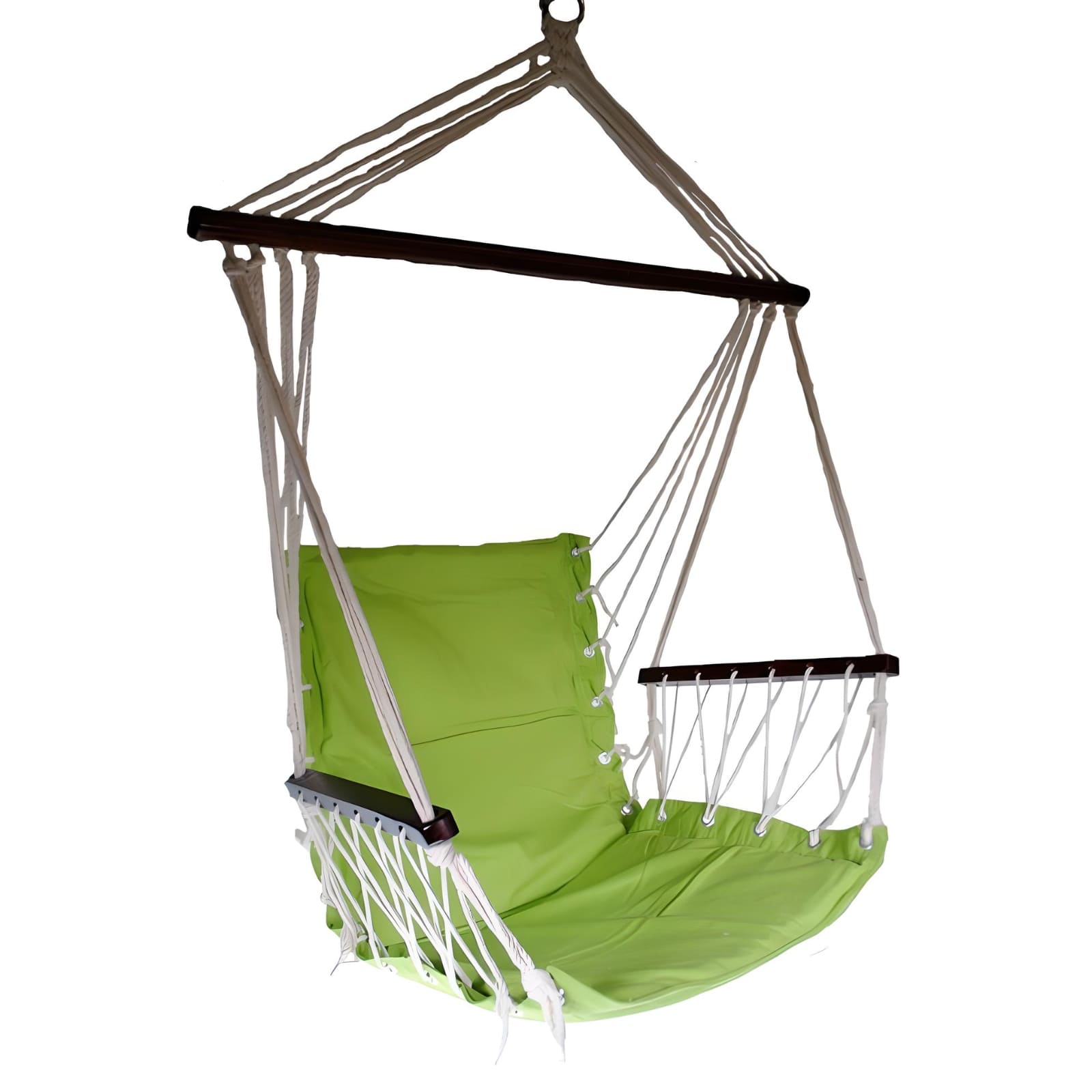 green-in-color-hanging-hammock-chair-with-wooden-arm-rests