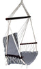 Load image into Gallery viewer, hanging-hammock-chair-with-wooden-armrests-grey-colour