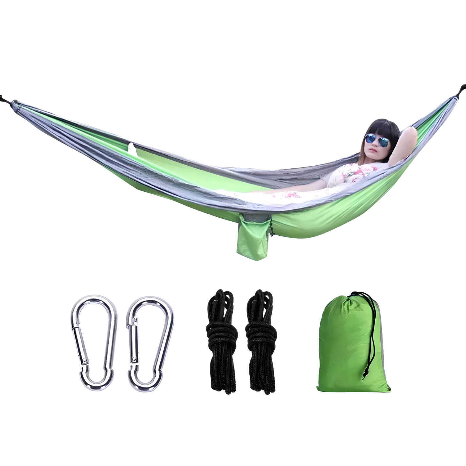 light-weight-back-packing-hammock-green-color