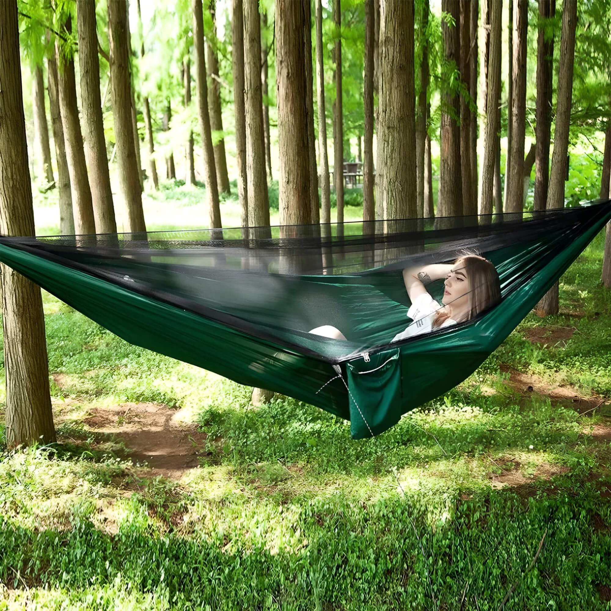 light-weight-back-packing-hammock-hanging-in-forest