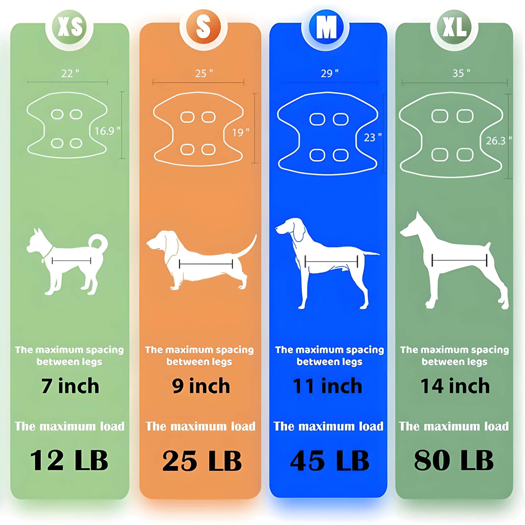sizes-of-dog-grooming-harness