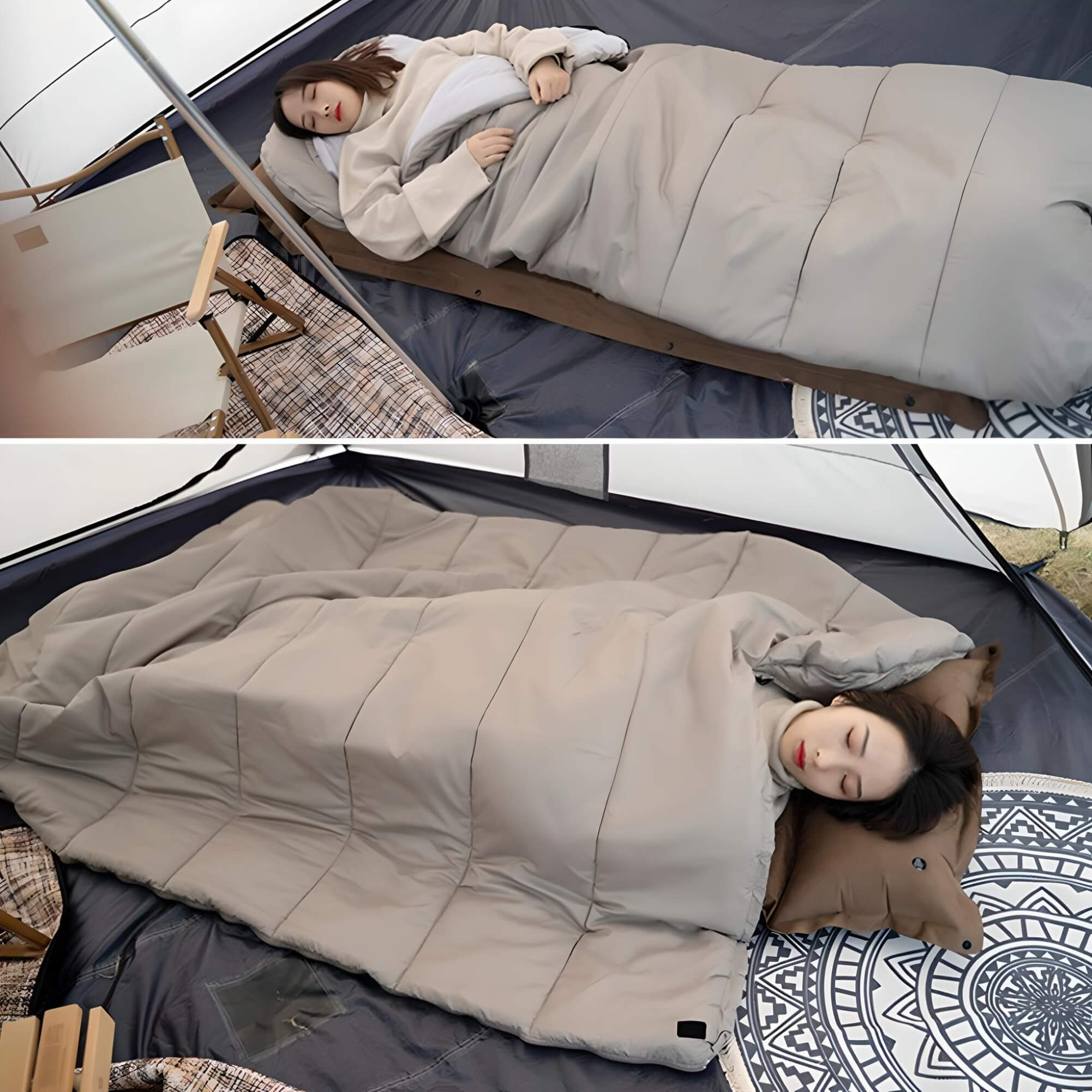 water-proof-sleeping-bag-two-girl-sleeping