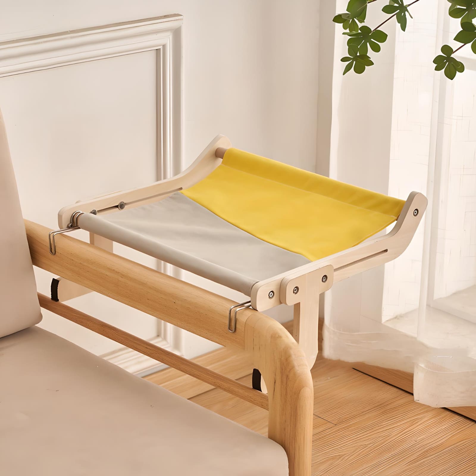 wooden-cat-hammock-yellow-color